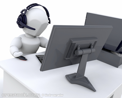 3D render of a man chatting over the web 3D render of a man chatting over the web